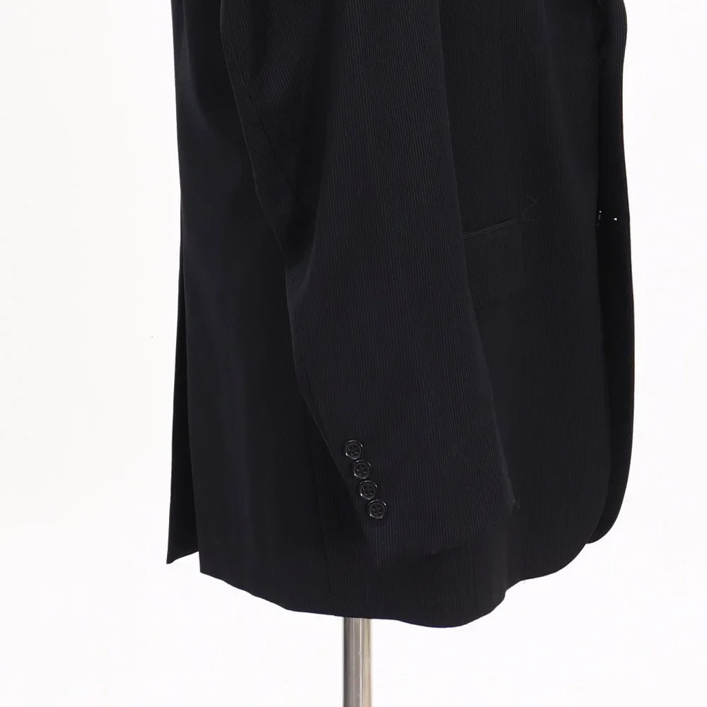 Jos. A. Bank 43L Black Solid 2-Button Sport Coat Blazer Jacket B772